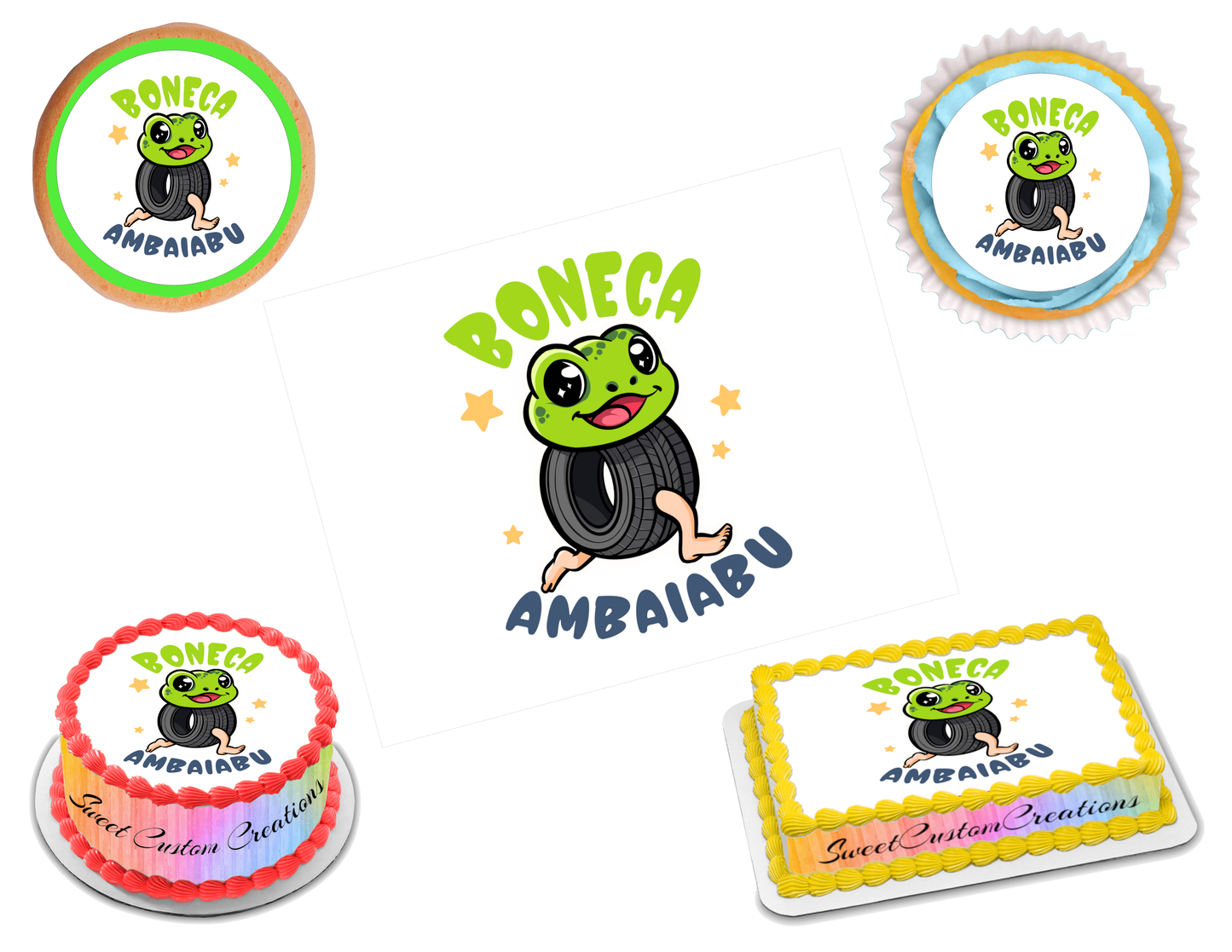 Italian Cartoon Brainrot Edible Image Frosting Sheet #21 (80+ sizes)