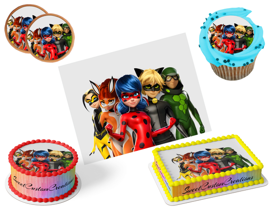 Miraculous Edible Image Frosting Sheet #21 (80+ sizes)