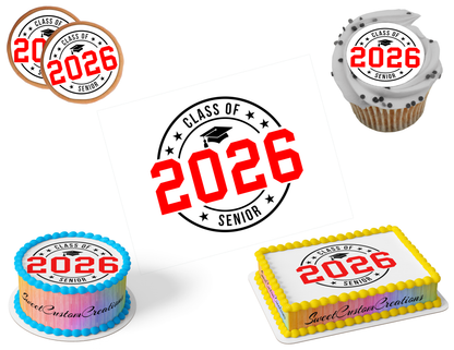 Graduation Edible Image Frosting Sheet #22 (80+ sizes)