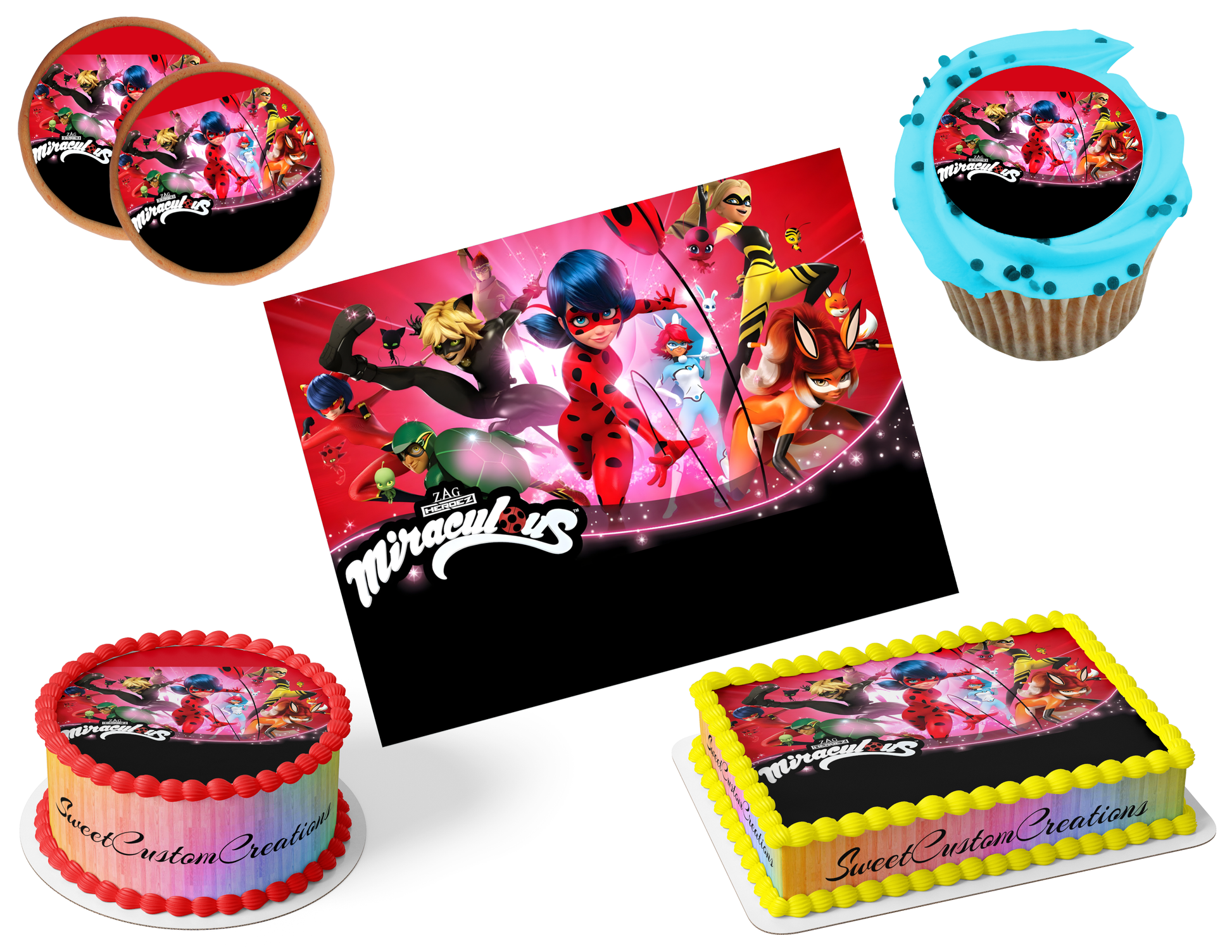 Miraculous Edible Image Frosting Sheet #22 (80+ sizes)