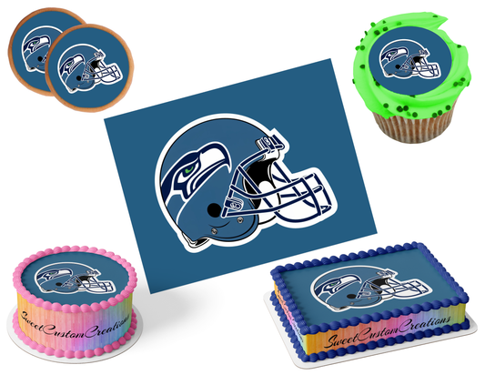 Seattle Seahawks Edible Image Frosting Sheet #22 (80+ sizes)