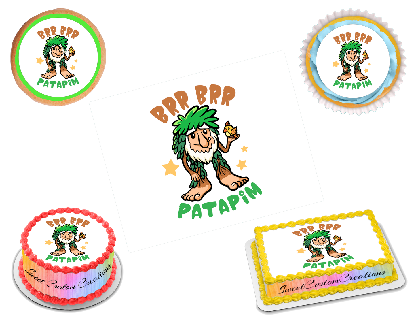 Italian Cartoon Brainrot Edible Image Frosting Sheet #22 (80+ sizes)