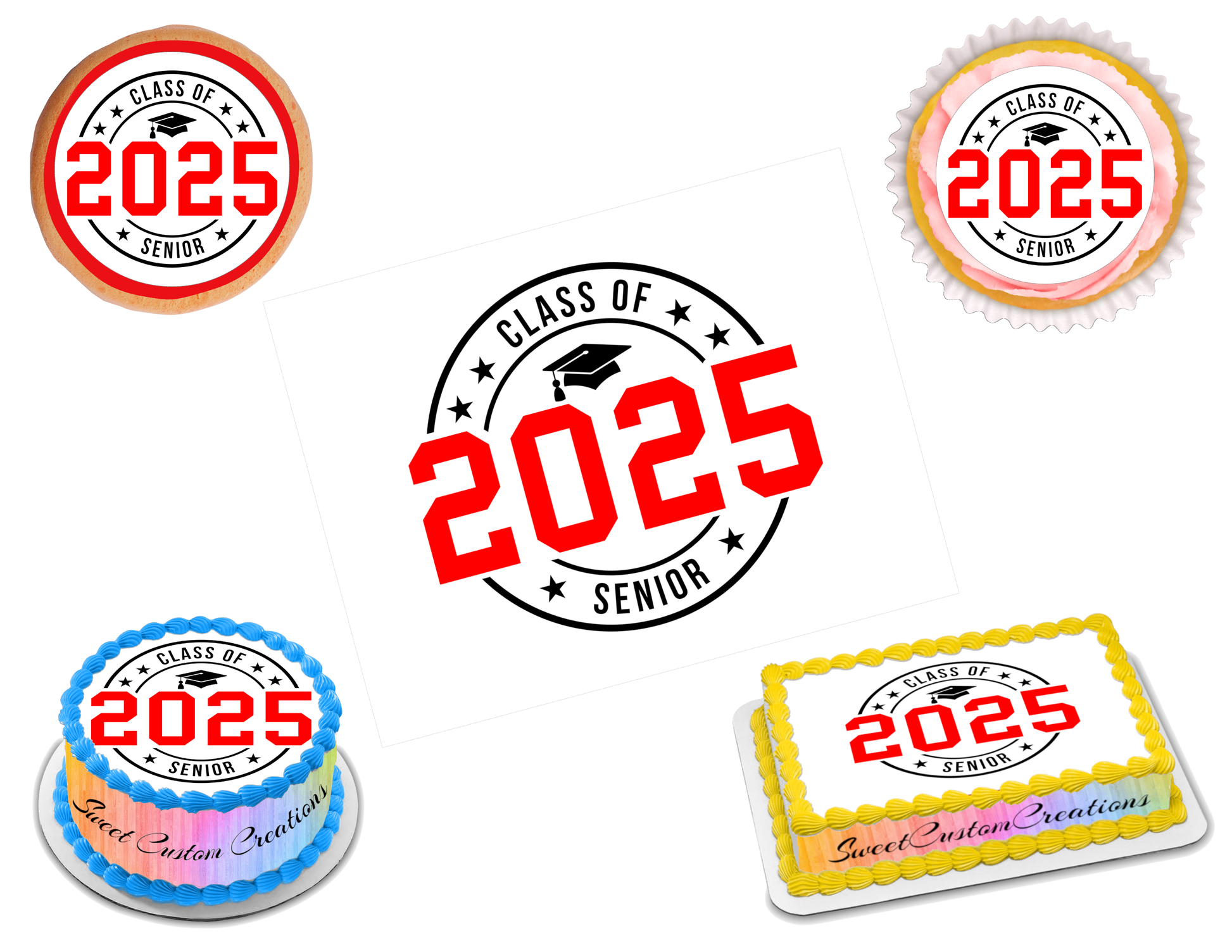 Graduation Edible Image Frosting Sheet #22 (80+ sizes)