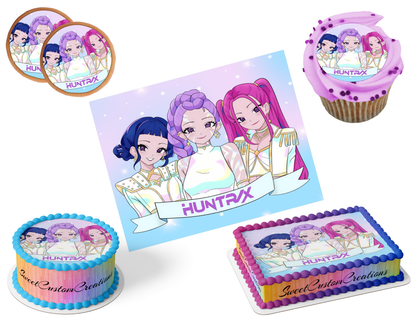 K-Pop Demon Hunters Edible Image Frosting Sheet #22 (80+ sizes)