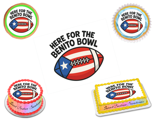 Benito Bowl LX 2026 Edible Image Frosting Sheet #22 (80+ sizes)