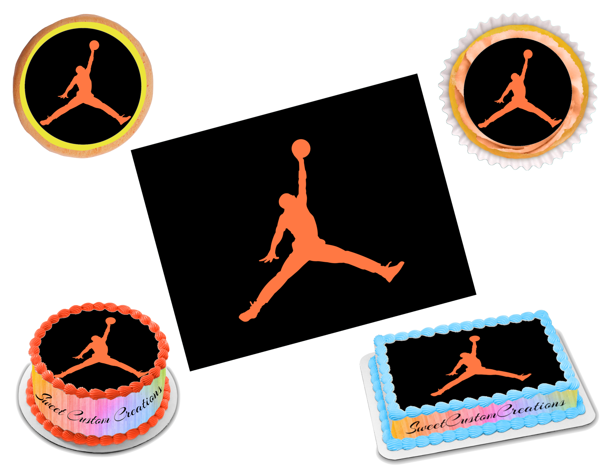 Jordan Jumpman Edible Image Frosting Sheet #23 (80+ sizes)