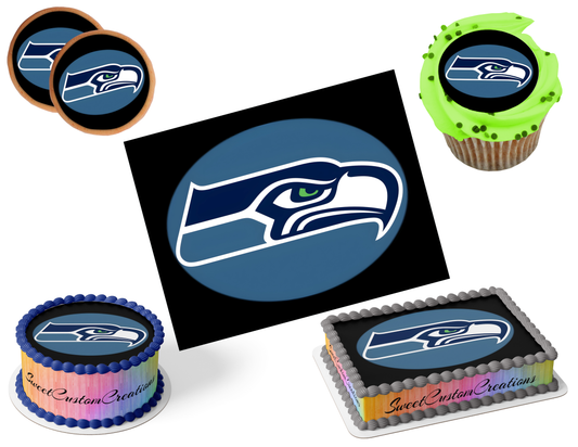 Seattle Seahawks Edible Image Frosting Sheet #23 (80+ sizes)