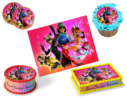 Miraculous Edible Image Frosting Sheet #23 (80+ sizes)