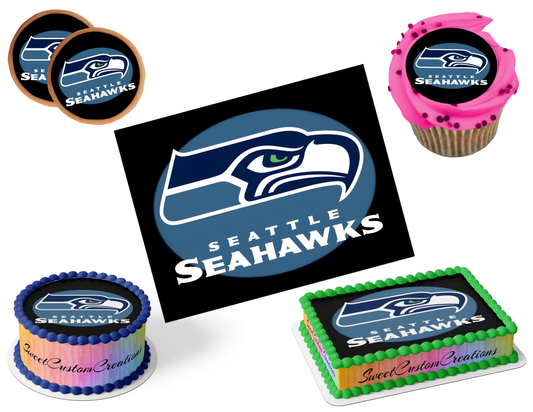 Seattle Seahawks Edible Image Frosting Sheet #24 (80+ sizes)