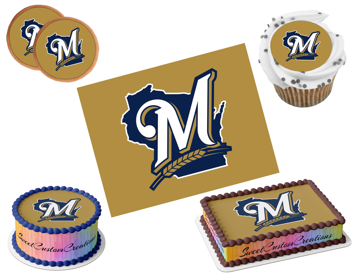 Milwaukee Brewers Edible Image Frosting Sheet #24 (80+ sizes)