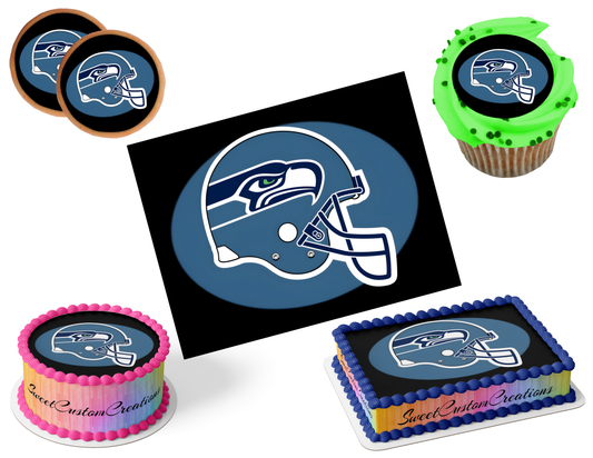 Seattle Seahawks Edible Image Frosting Sheet #25 (80+ sizes)