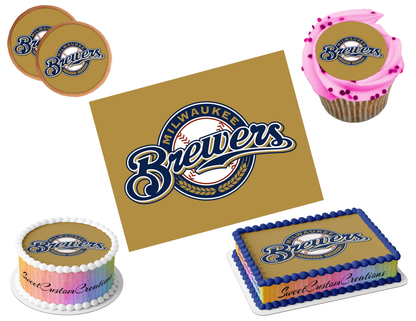 Milwaukee Brewers Edible Image Frosting Sheet #25 (80+ sizes)