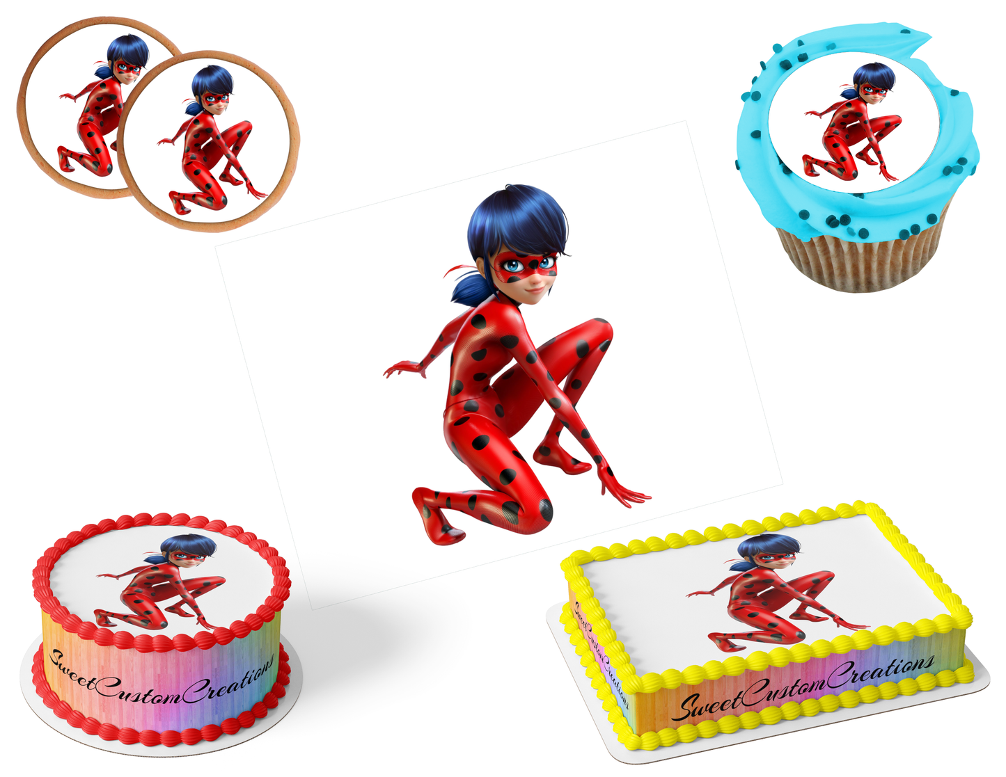 Miraculous Edible Image Frosting Sheet #25 (80+ sizes)