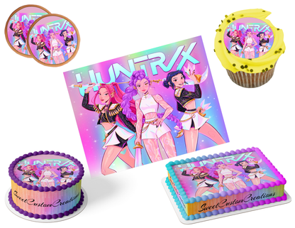 K-Pop Demon Hunters Edible Image Frosting Sheet #26 (80+ sizes)