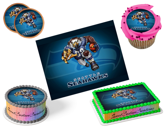 Seattle Seahawks Edible Image Frosting Sheet #26 (80+ sizes)