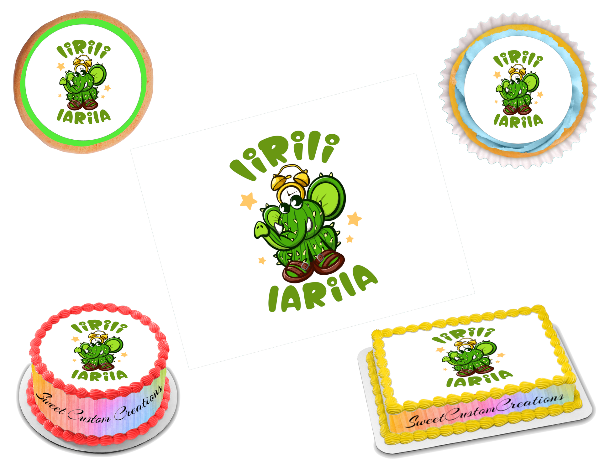 Italian Cartoon Brainrot Edible Image Frosting Sheet #26 (80+ sizes)