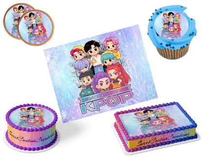 K-Pop Demon Hunters Edible Image Frosting Sheet #27 (80+ sizes)