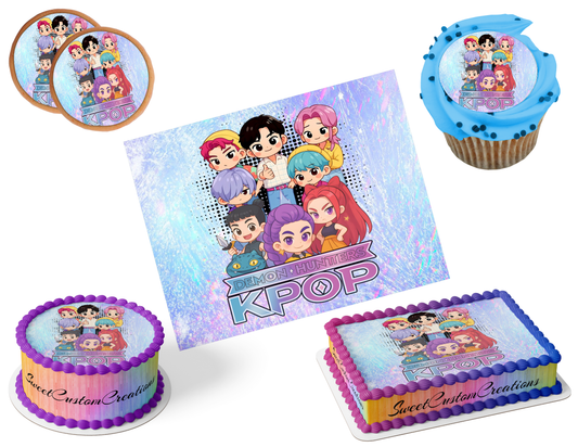 K-Pop Demon Hunters Edible Image Frosting Sheet #27 (80+ sizes)