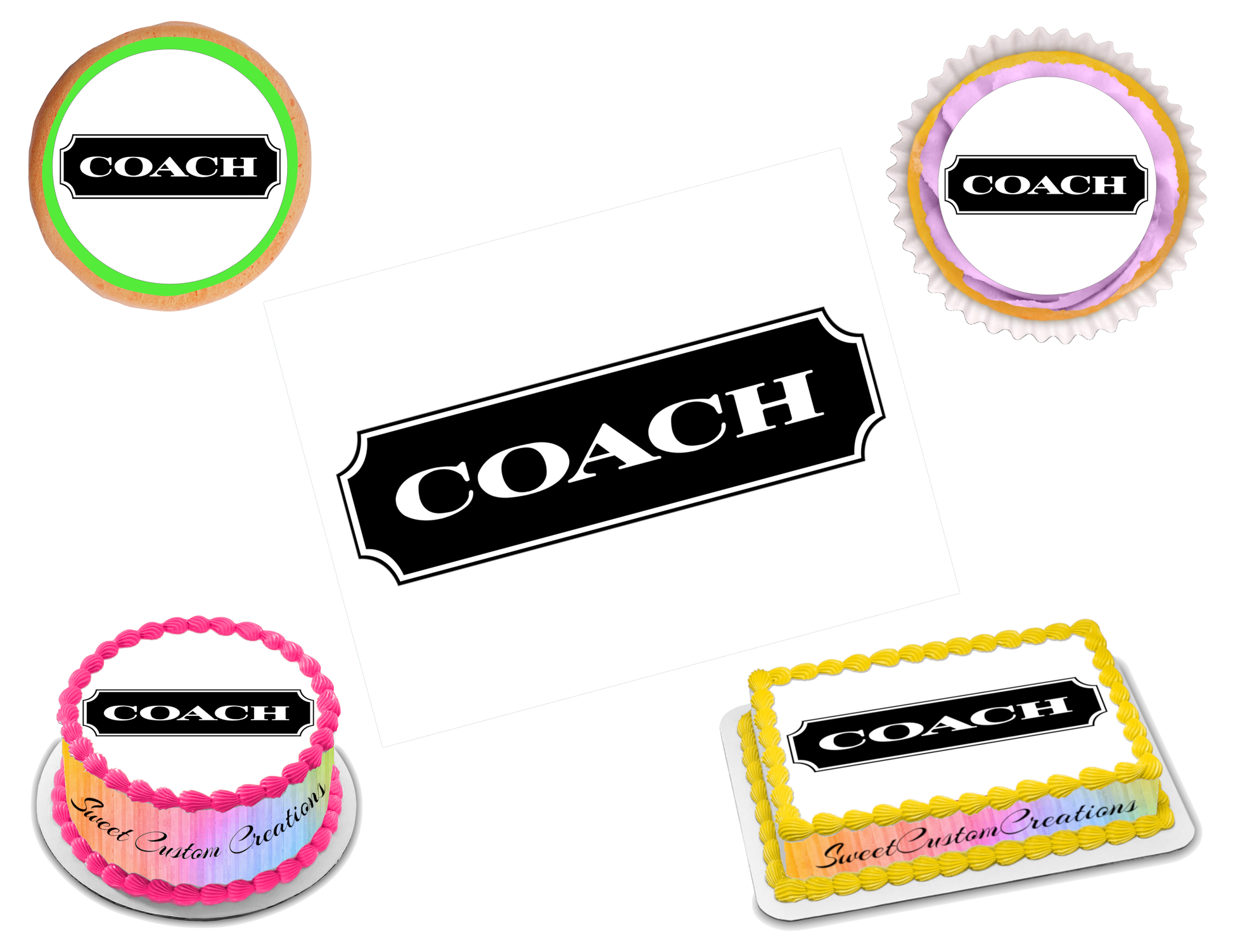 Coach Edible Image Frosting Sheet #27 (80+ sizes)