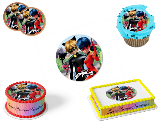 Miraculous Edible Image Frosting Sheet #27 (80+ sizes)