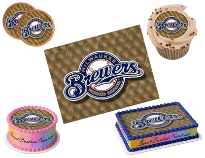 Milwaukee Brewers Edible Image Frosting Sheet #27 (80+ sizes)