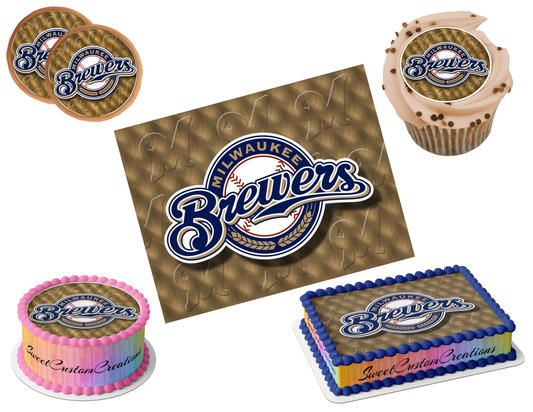 Milwaukee Brewers Edible Image Frosting Sheet #27 (80+ sizes)