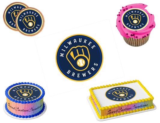 Milwaukee Brewers Edible Image Frosting Sheet #28 (80+ sizes)
