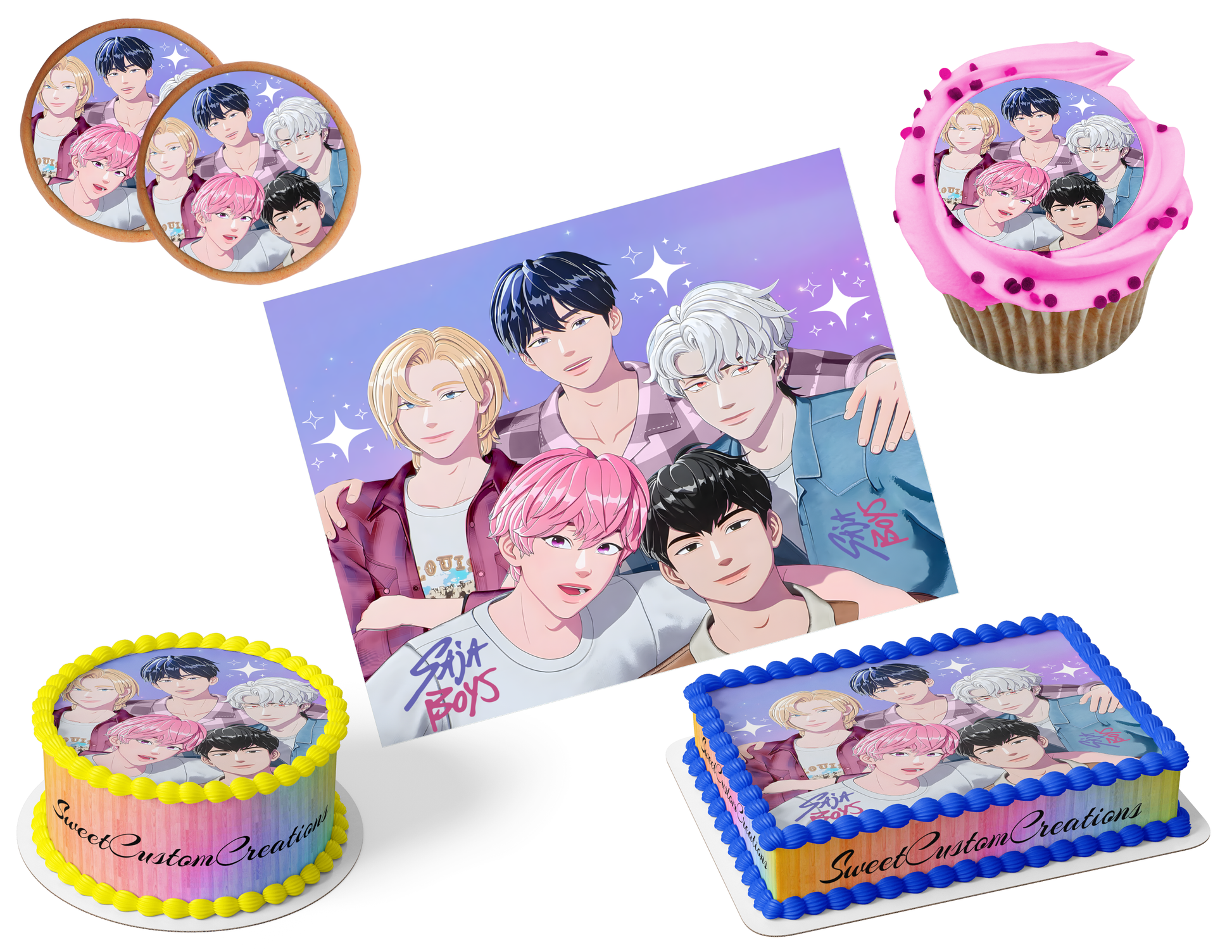 K-Pop Demon Hunters Edible Image Frosting Sheet #28 (80+ sizes)