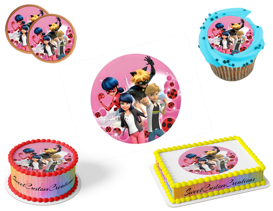 Miraculous Edible Image Frosting Sheet #28 (80+ sizes)