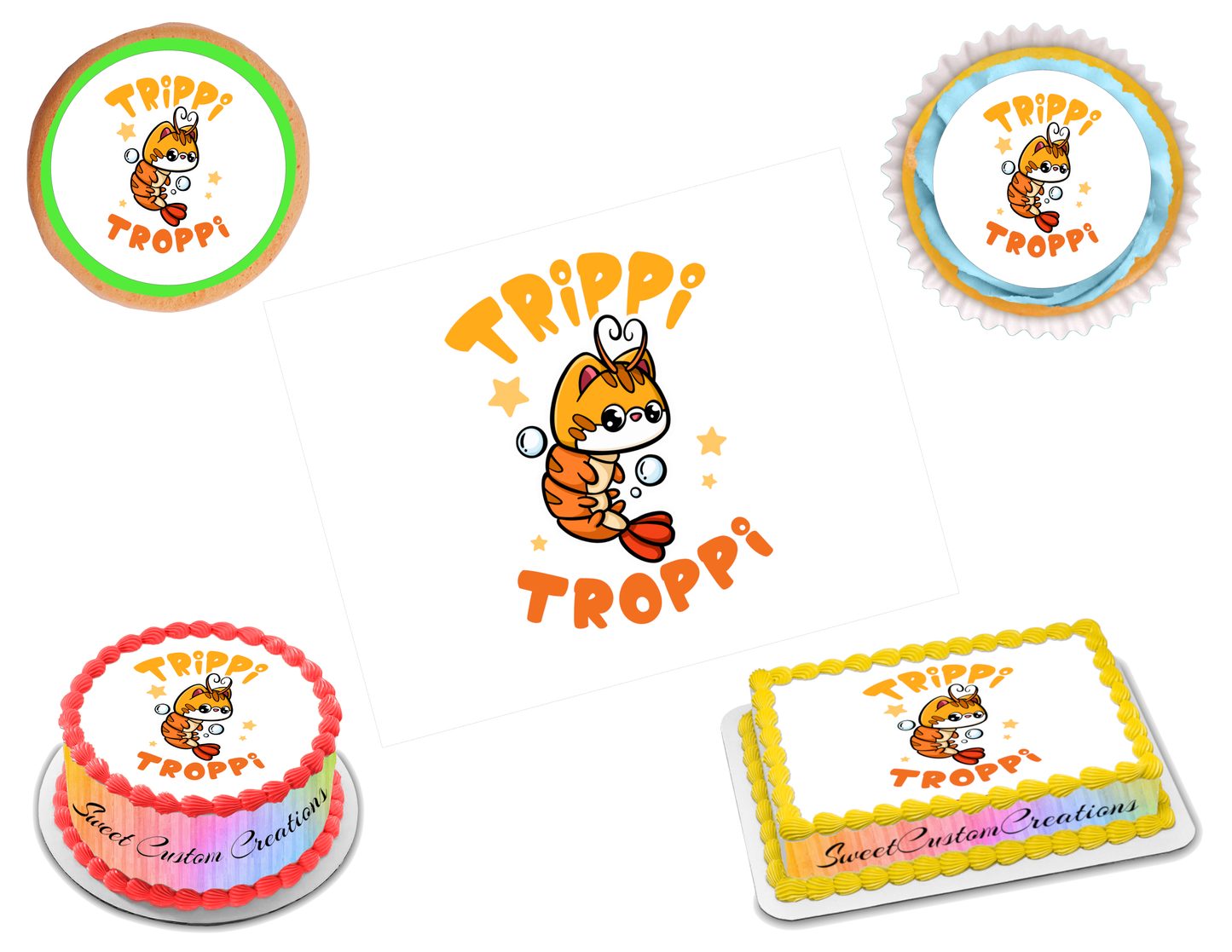 Italian Cartoon Brainrot Edible Image Frosting Sheet #28 (80+ sizes)