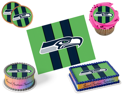 Seattle Seahawks Edible Image Frosting Sheet #28 (80+ sizes)