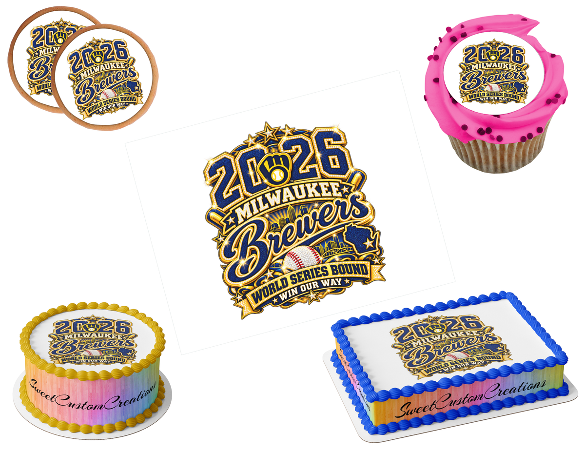 Milwaukee Brewers Edible Image Frosting Sheet #29 (80+ sizes)
