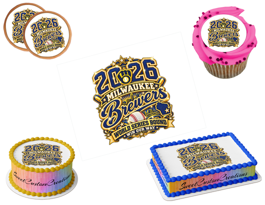 Milwaukee Brewers Edible Image Frosting Sheet #29 (80+ sizes)