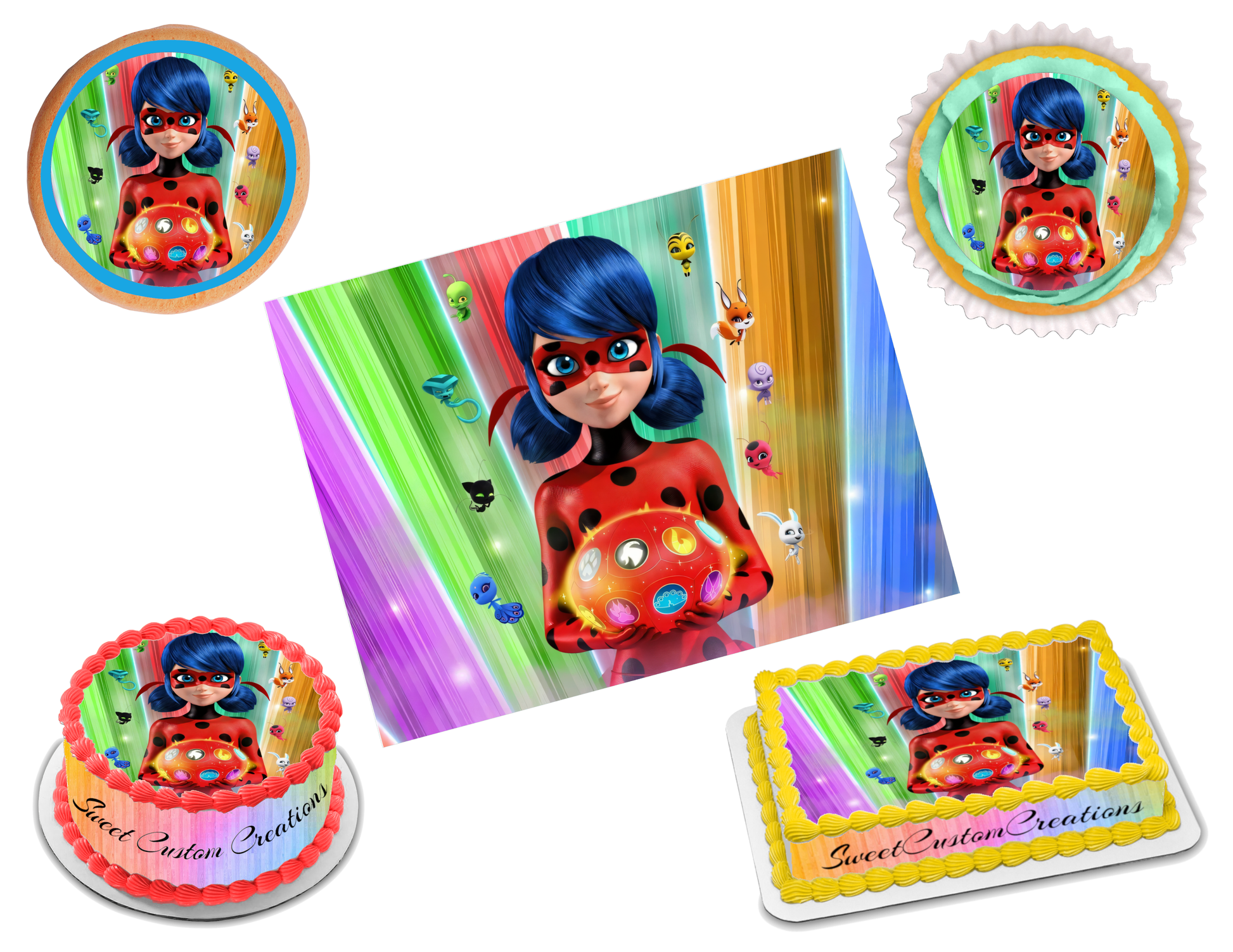 Miraculous Edible Image Frosting Sheet #2 (80+ sizes)