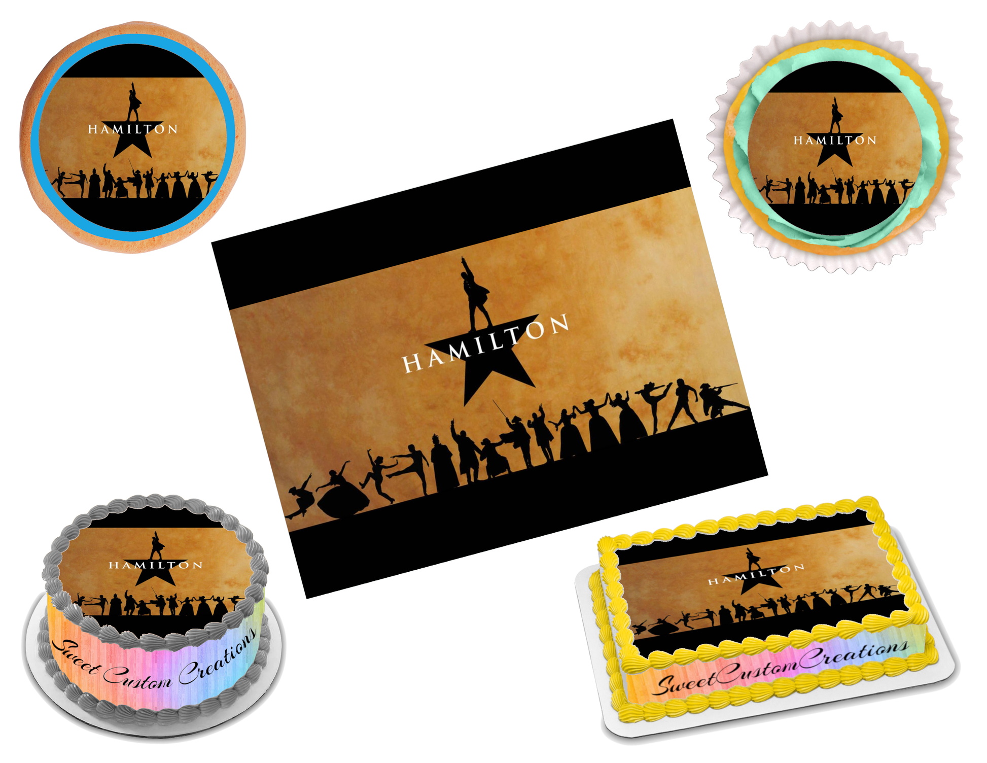 Hamilton Edible Image Frosting Sheet #2 (80+ sizes)