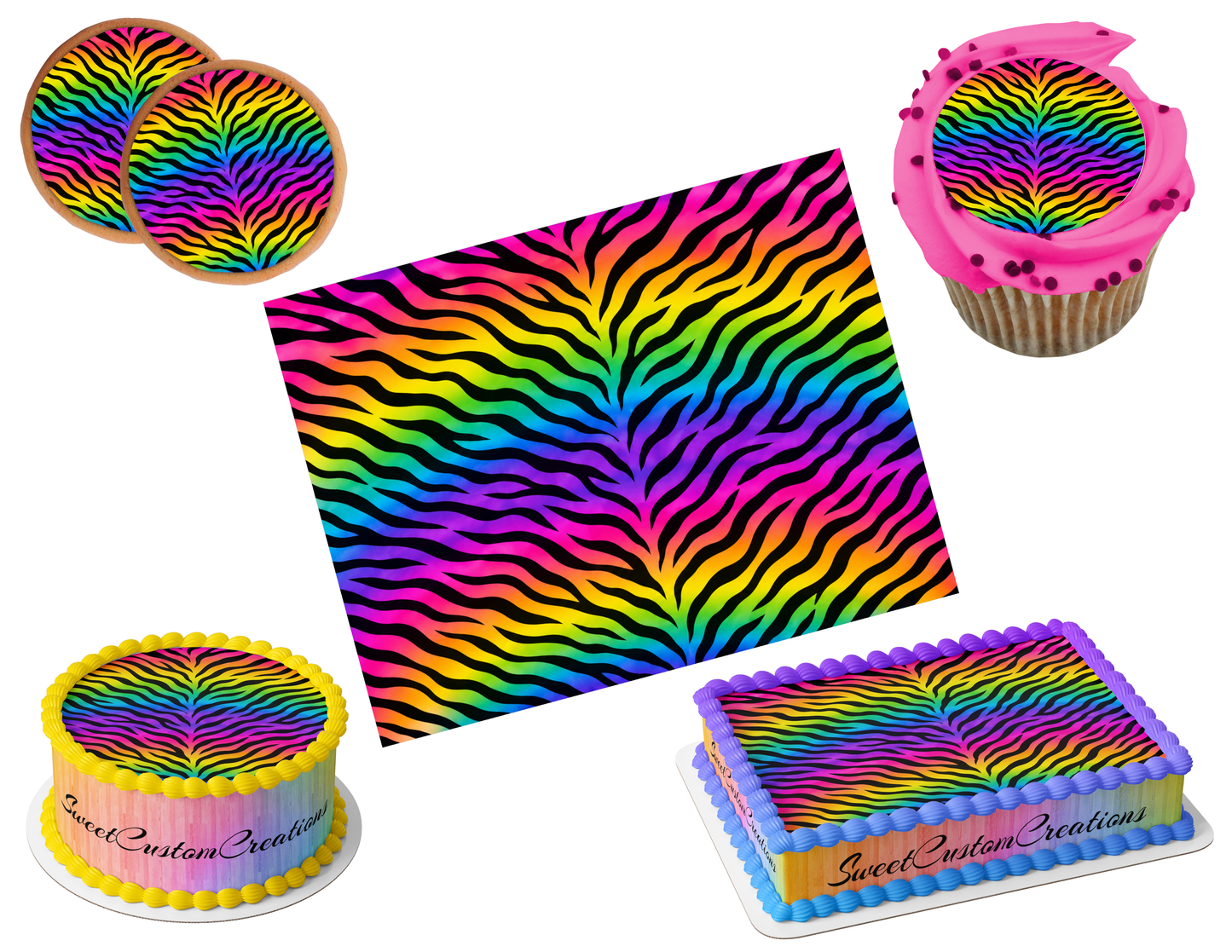 Tiger Print Edible Image Frosting Sheet #2 (80+ sizes)