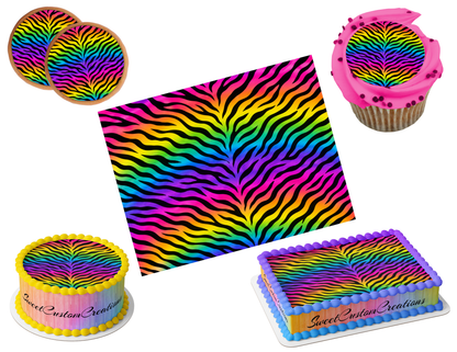 Tiger Print Edible Image Frosting Sheet #2 (80+ sizes)