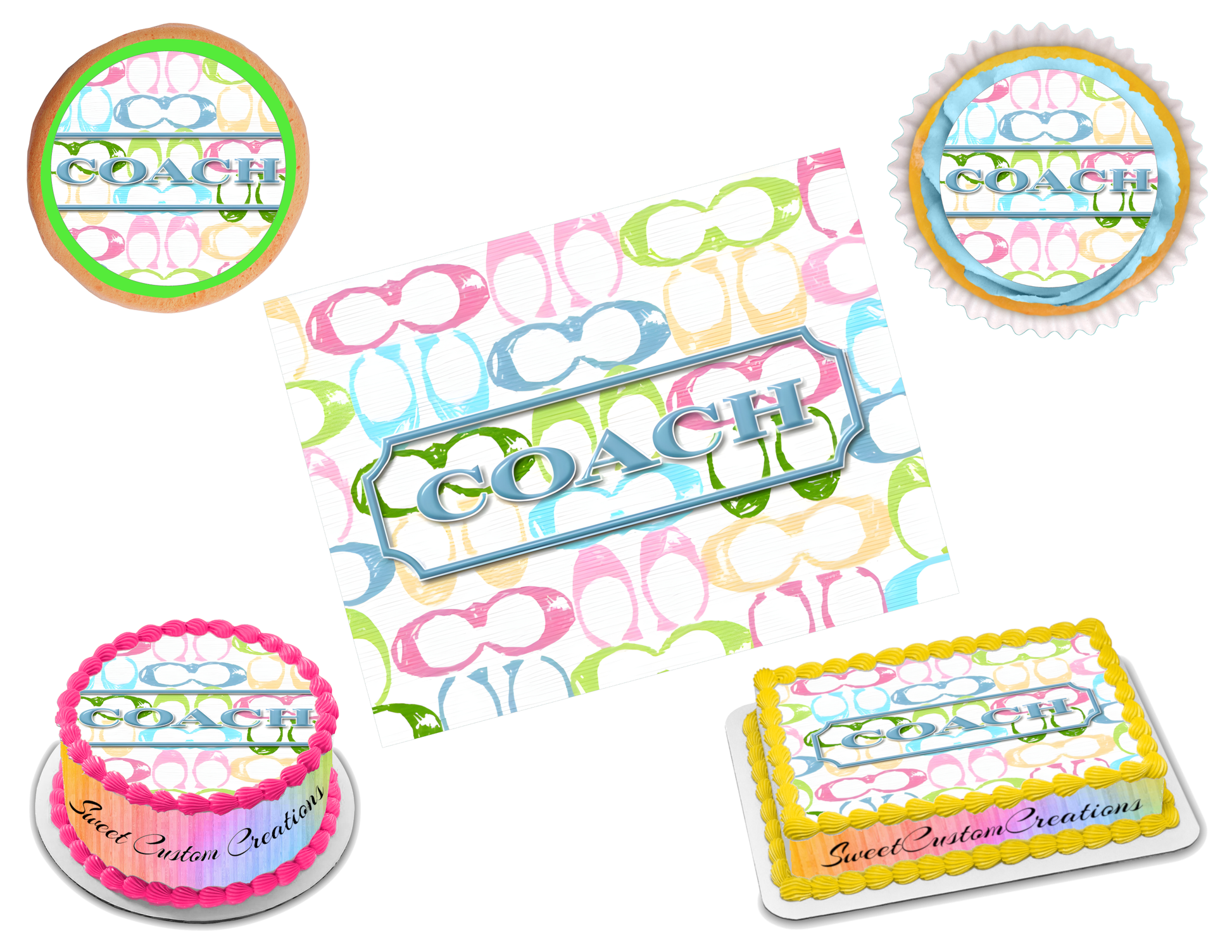 Coach Edible Image Frosting Sheet #2 (80+ sizes)