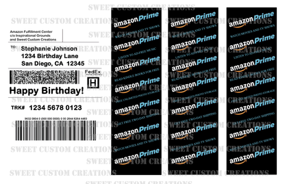 Amazon Prime FedEx Home Label Edible Image Frosting Sheet Sheet #2 (3 sizes)