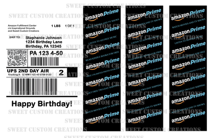 Amazon Prime UPS 2 Day Label Edible Image Frosting Sheet Cake (3 sizes)
