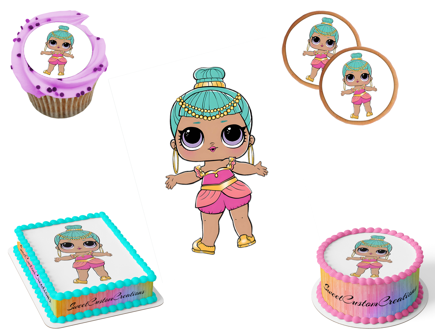 LOL Surprise Dolls Edible Image Frosting Sheet #30 (80+ sizes)