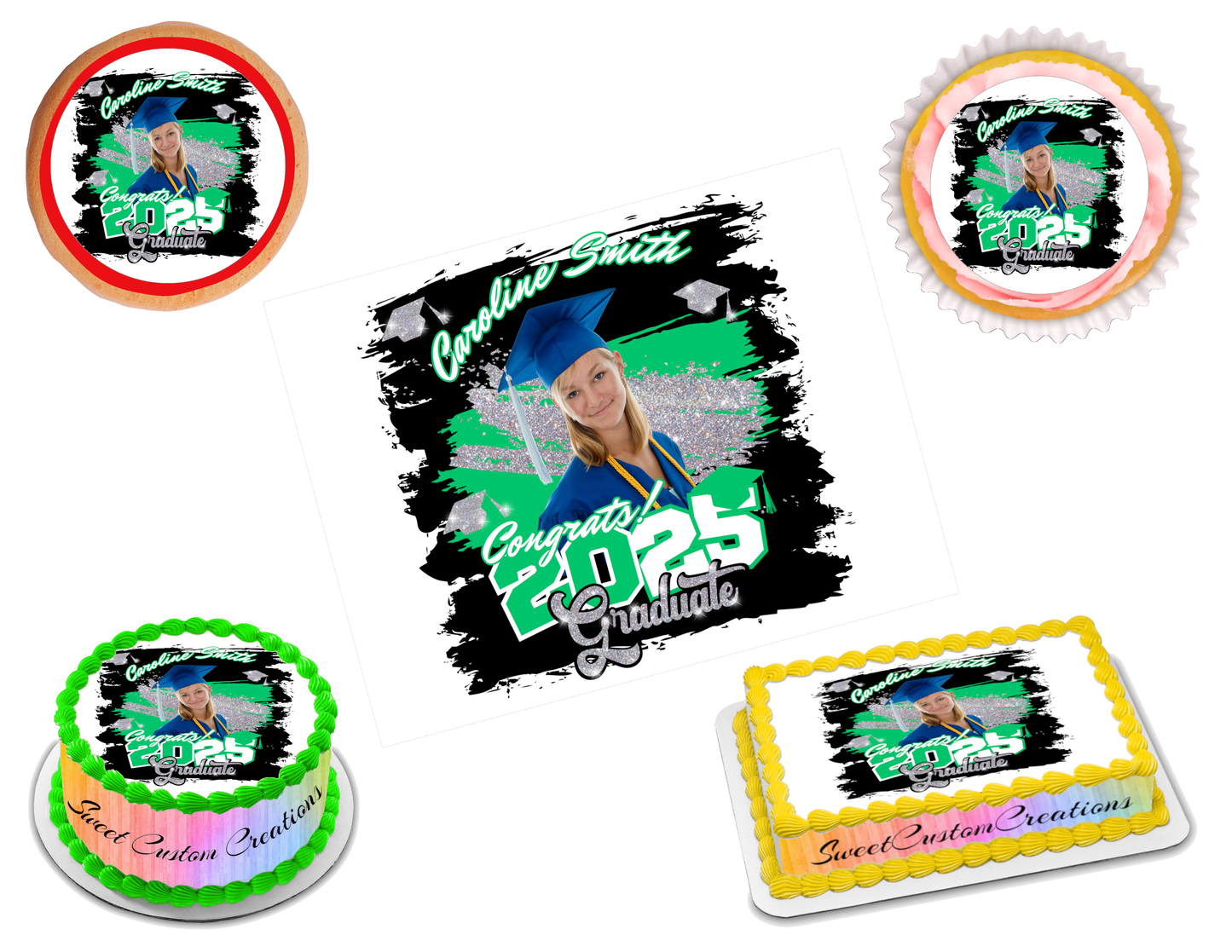 Graduation Photo Edible Image Frosting Sheet #30SGGR (80+ sizes)