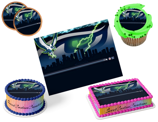 Seattle Seahawks Edible Image Frosting Sheet #30 (80+ sizes)