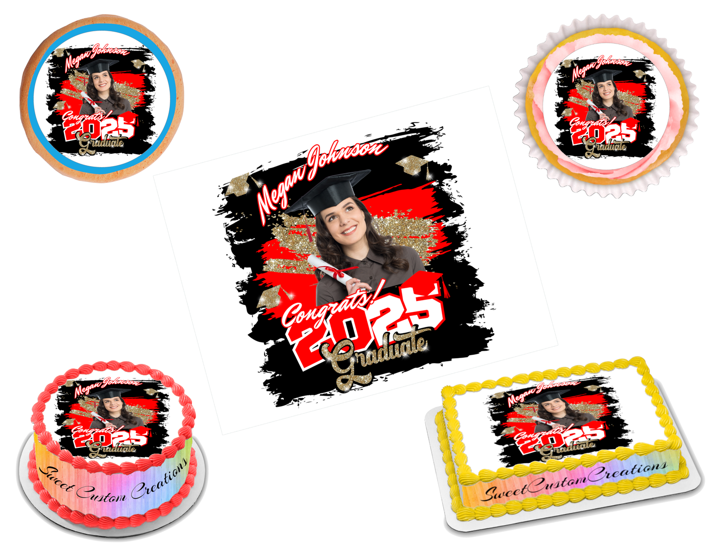 Graduation Photo Edible Image Frosting Sheet #30GGR (80+ sizes)