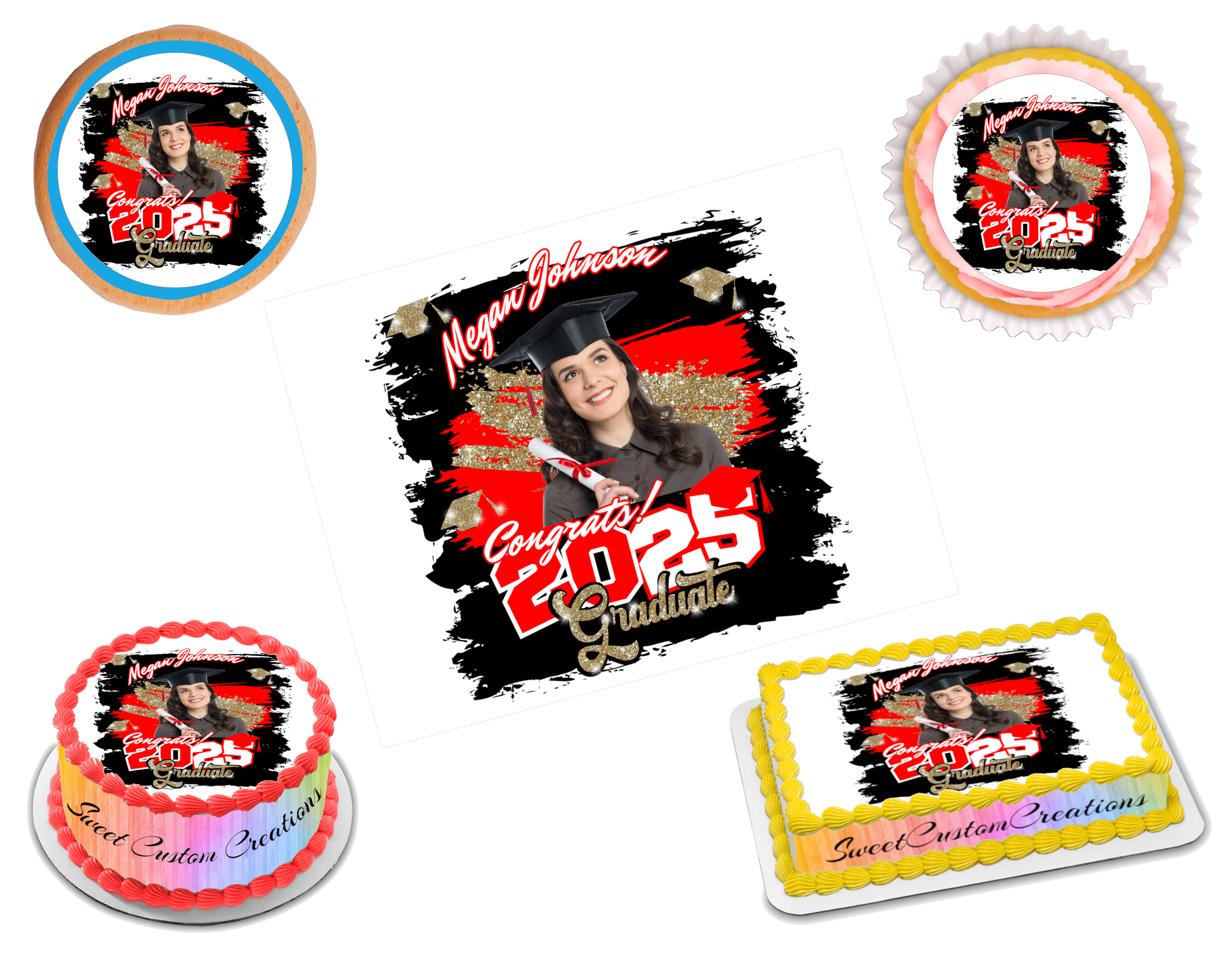 Graduation Photo Edible Image Frosting Sheet #30GGR (80+ sizes)