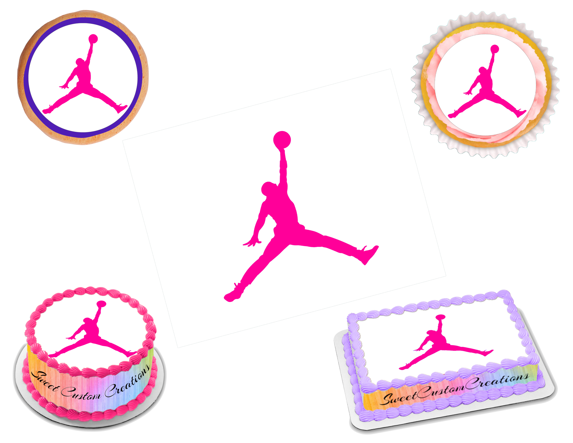 Jordan Jumpman Edible Image Frosting Sheet #30 (80+ sizes)