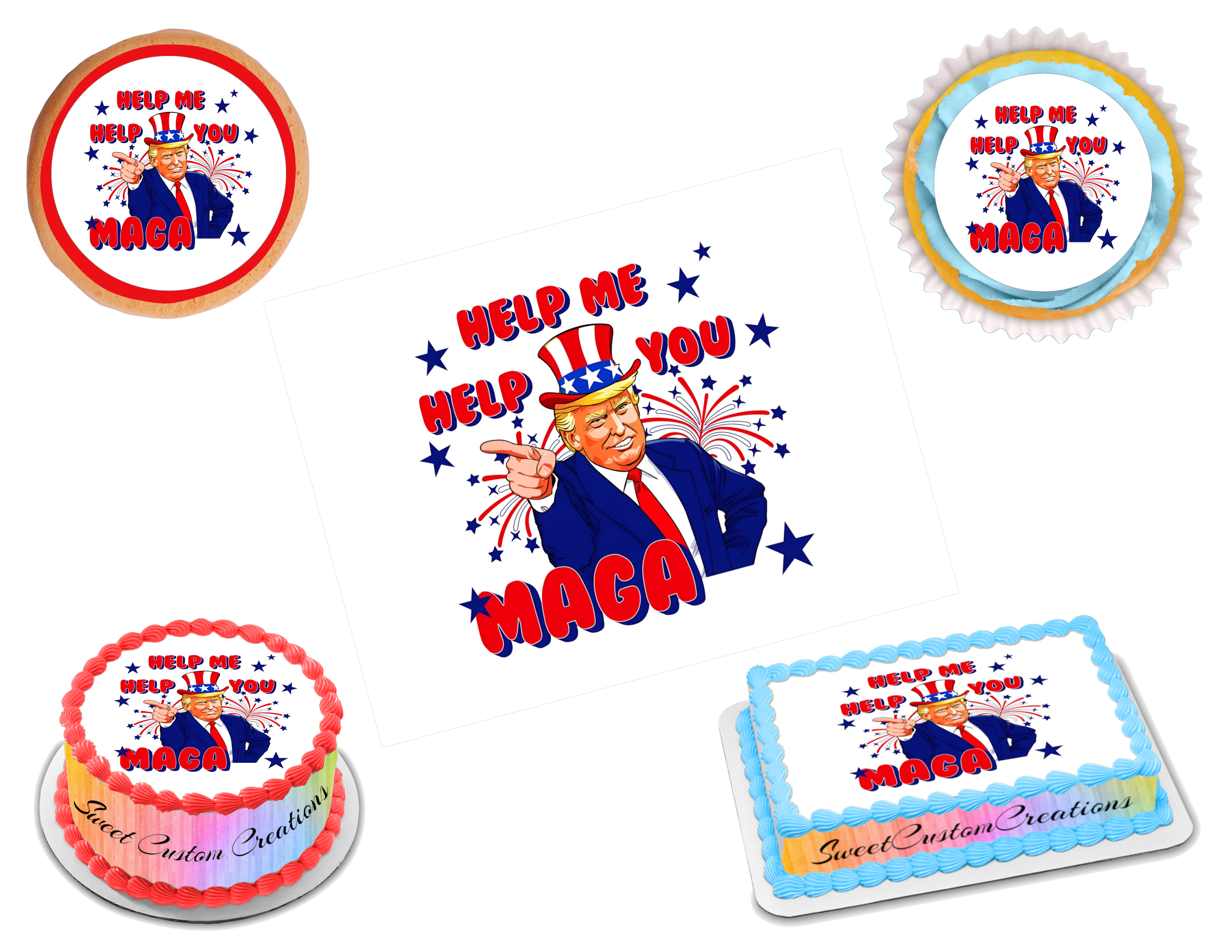 Trump Edible Image Frosting Sheet #31 (80+ sizes) – Sweet Custom Creations