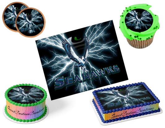 Seattle Seahawks Edible Image Frosting Sheet #33 (80+ sizes)