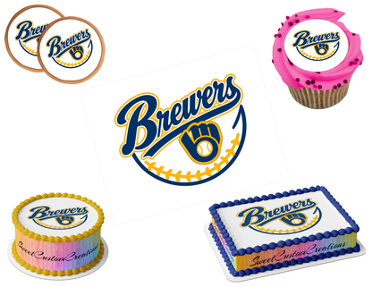 Milwaukee Brewers Edible Image Frosting Sheet #33 (80+ sizes)