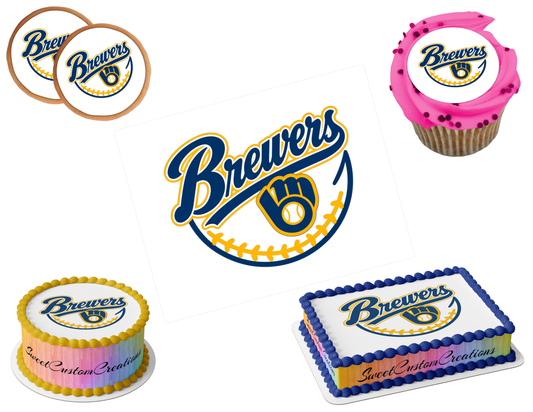 Milwaukee Brewers Edible Image Frosting Sheet #33 (80+ sizes)